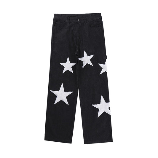 Five Stars Embroidered Jeans