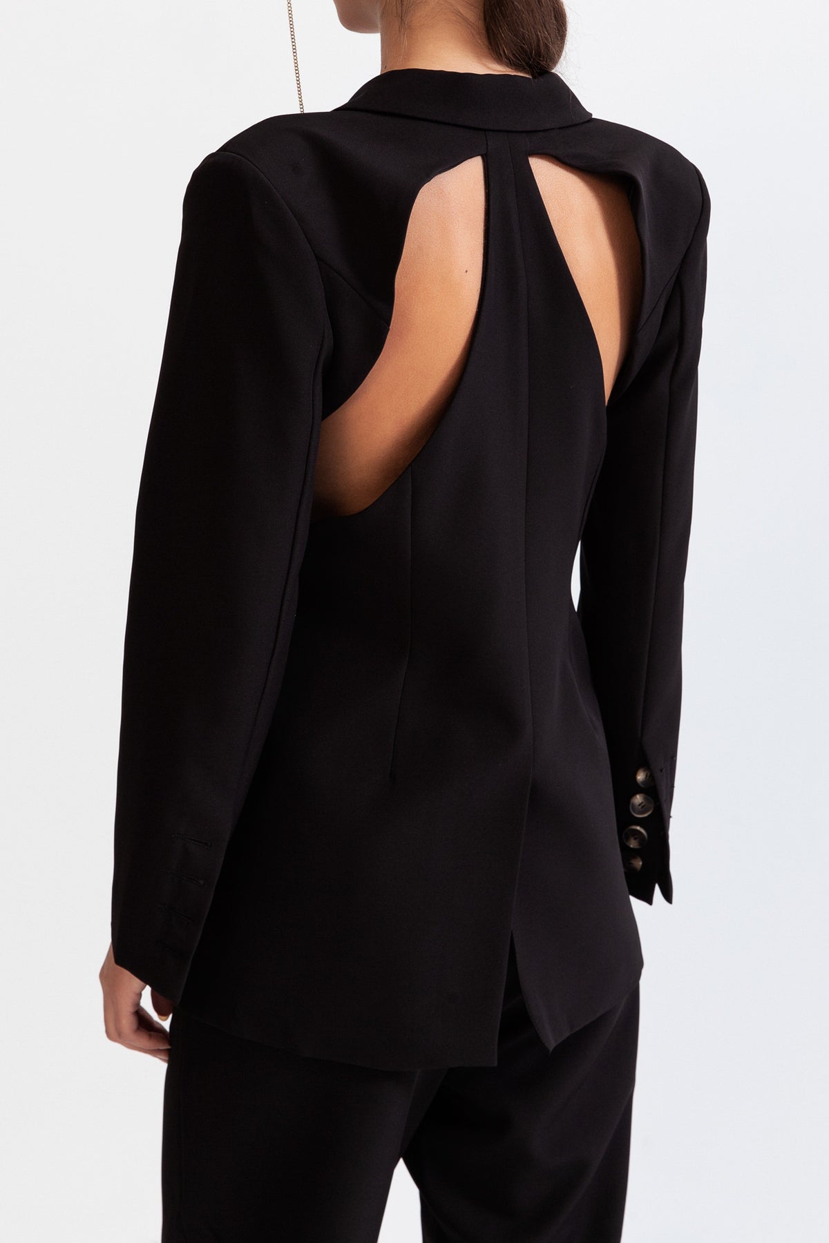 Hanna Hollowed-out Blazer And Pant Suit