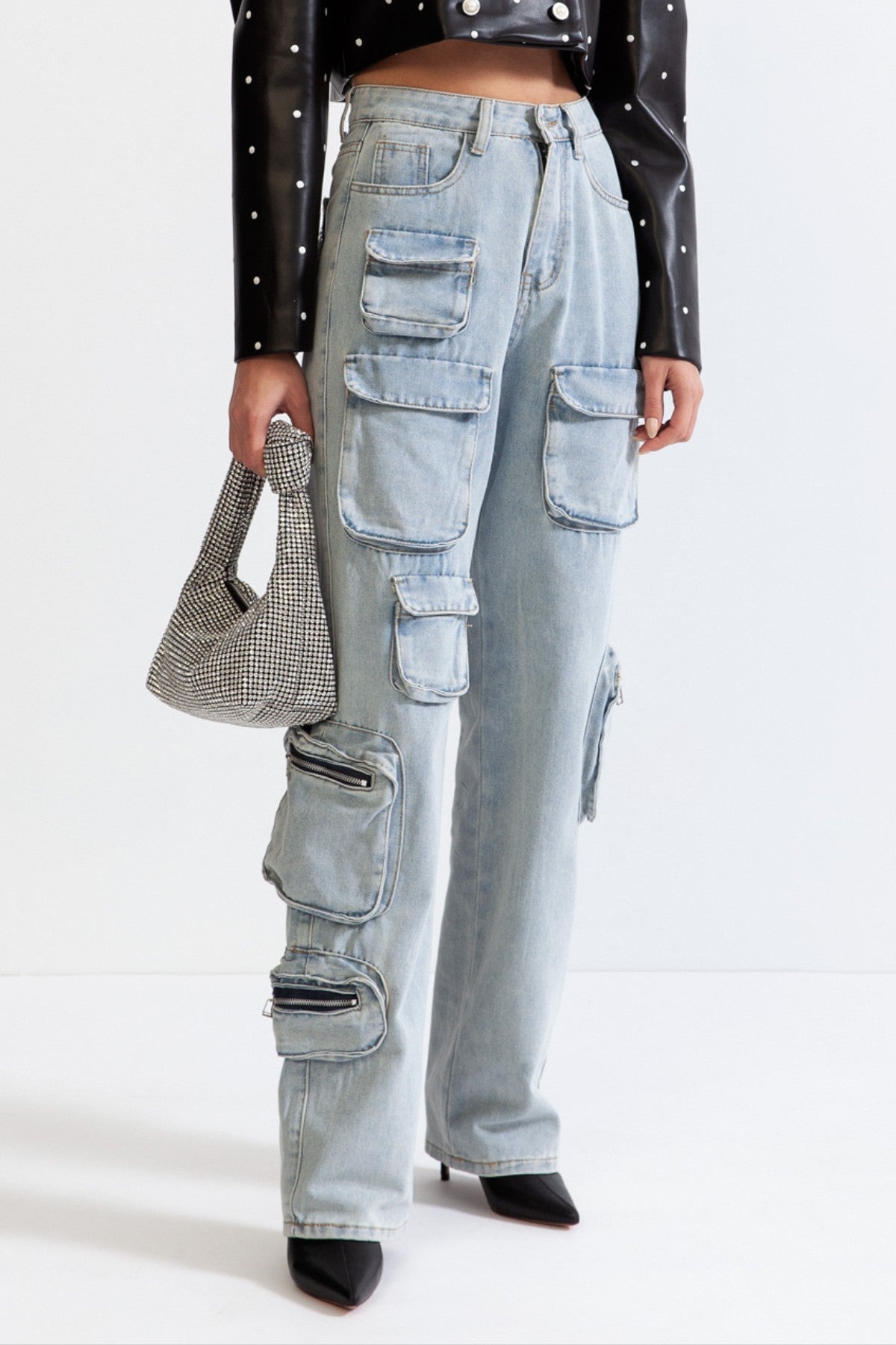 Multi Pocket High-Waisted Jeans