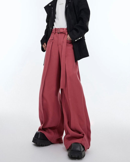 Lined Casual Belted Pants
