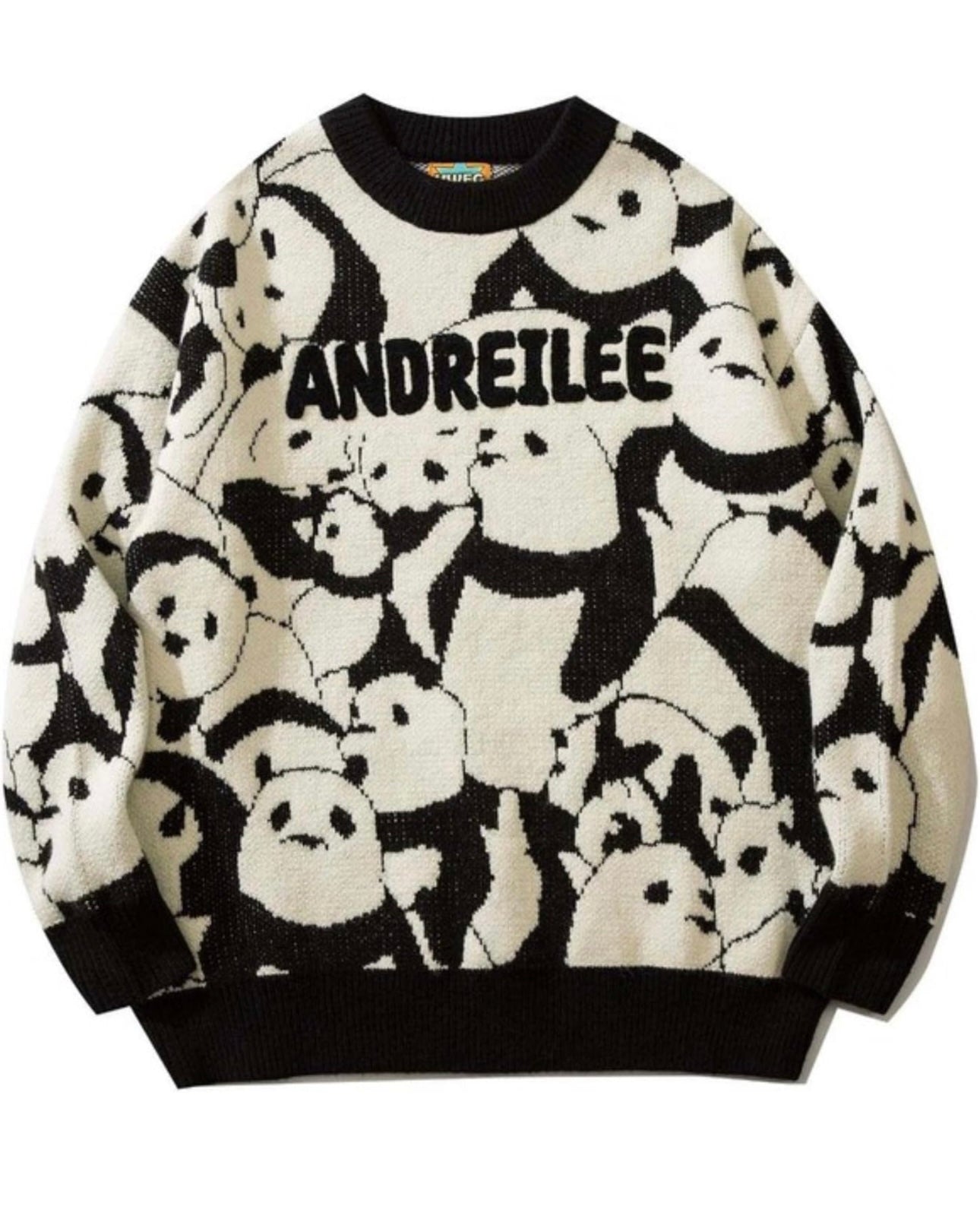 Panda Jacquard Knitted Sweater