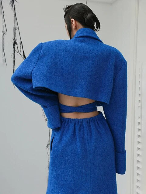 Irina Irregular Woolen Coat