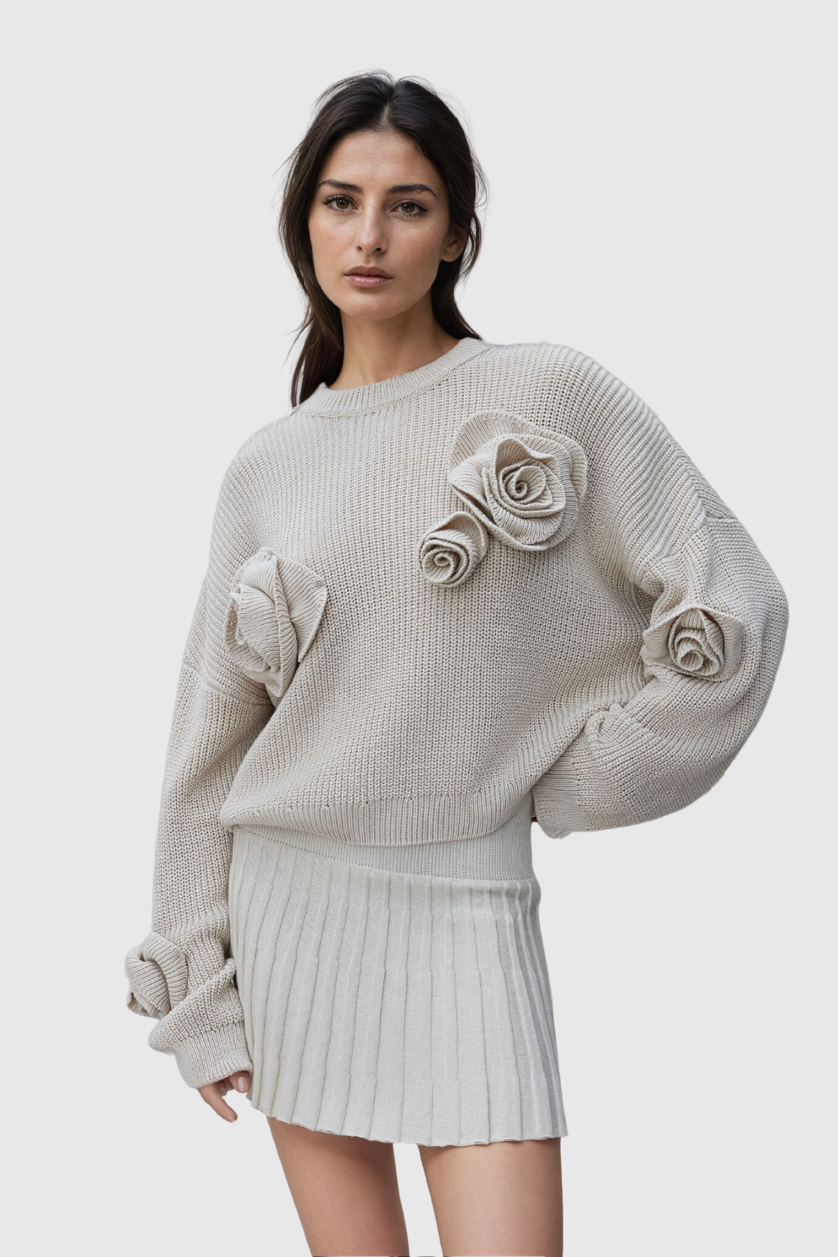 Knitted Flower Jumper