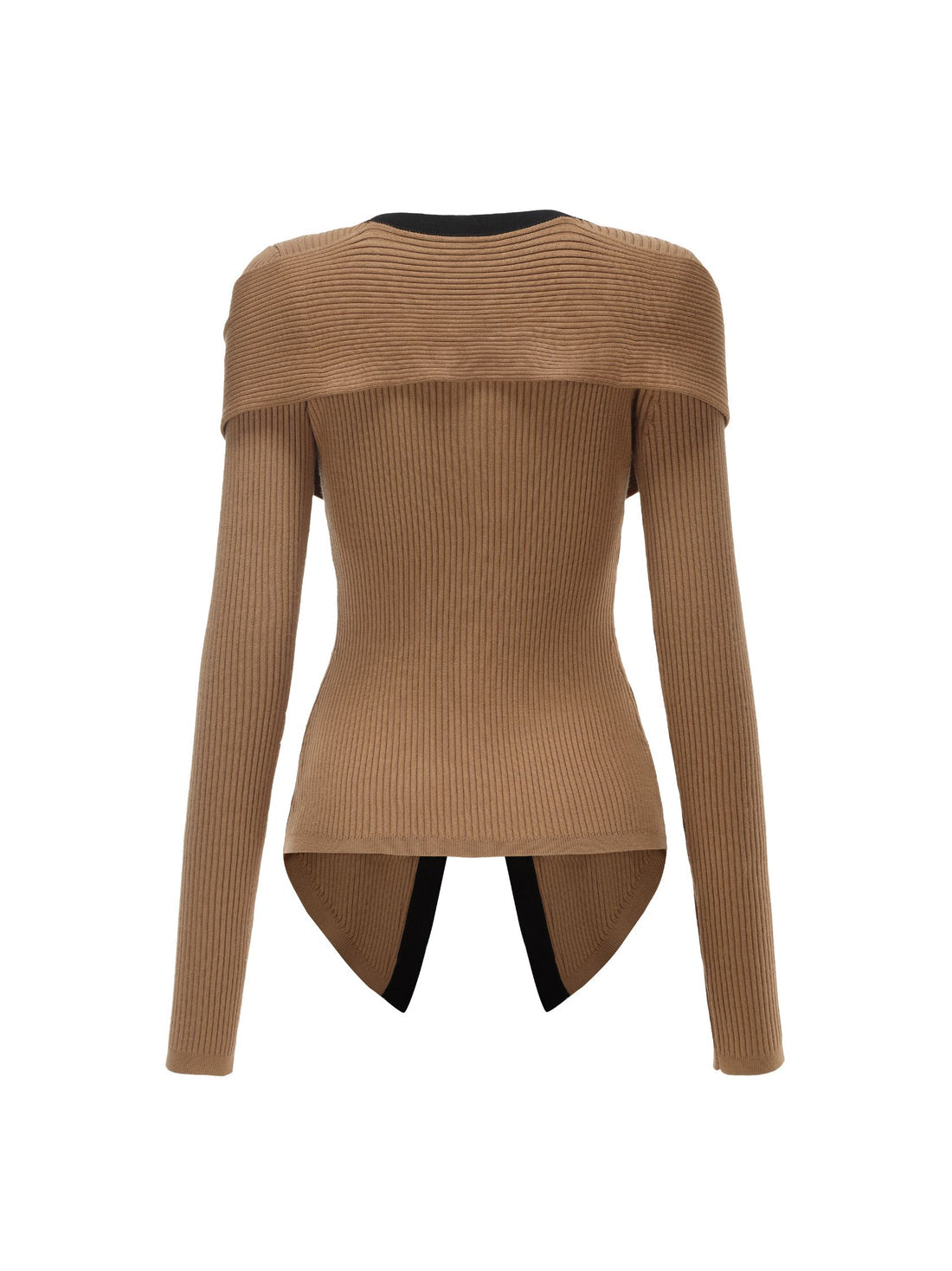 Long-Sleeve Metal Buttons Knitted Top