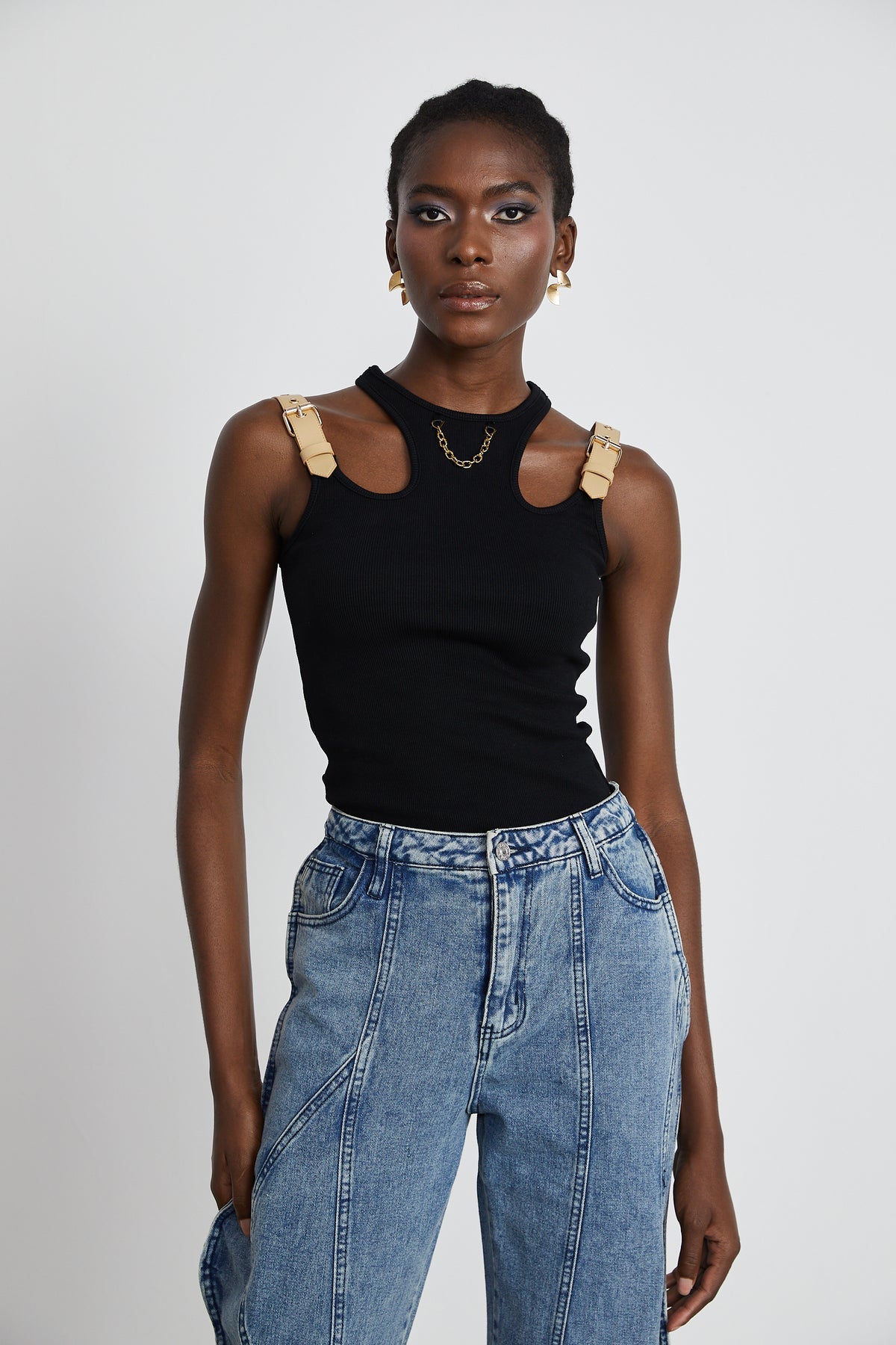 Belted Chain Tank Top