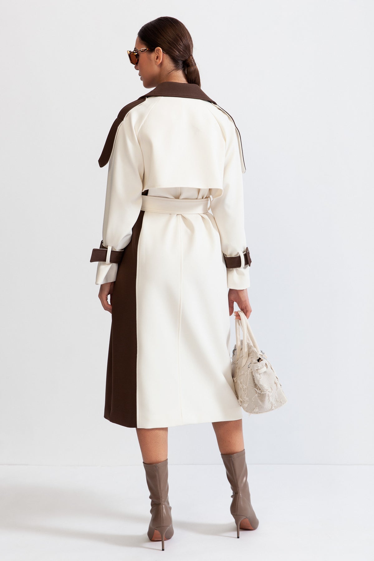 Bianca Belted Contrast Coat