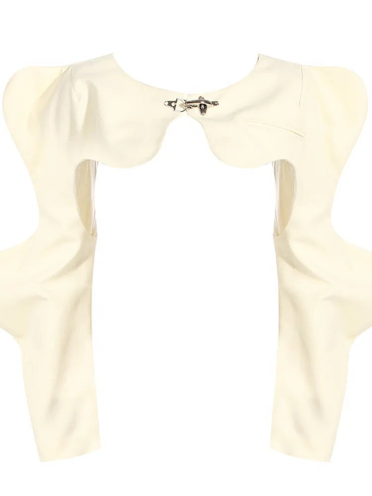 Puffy Butterfly Wavy 2-in-1 Shirt Set