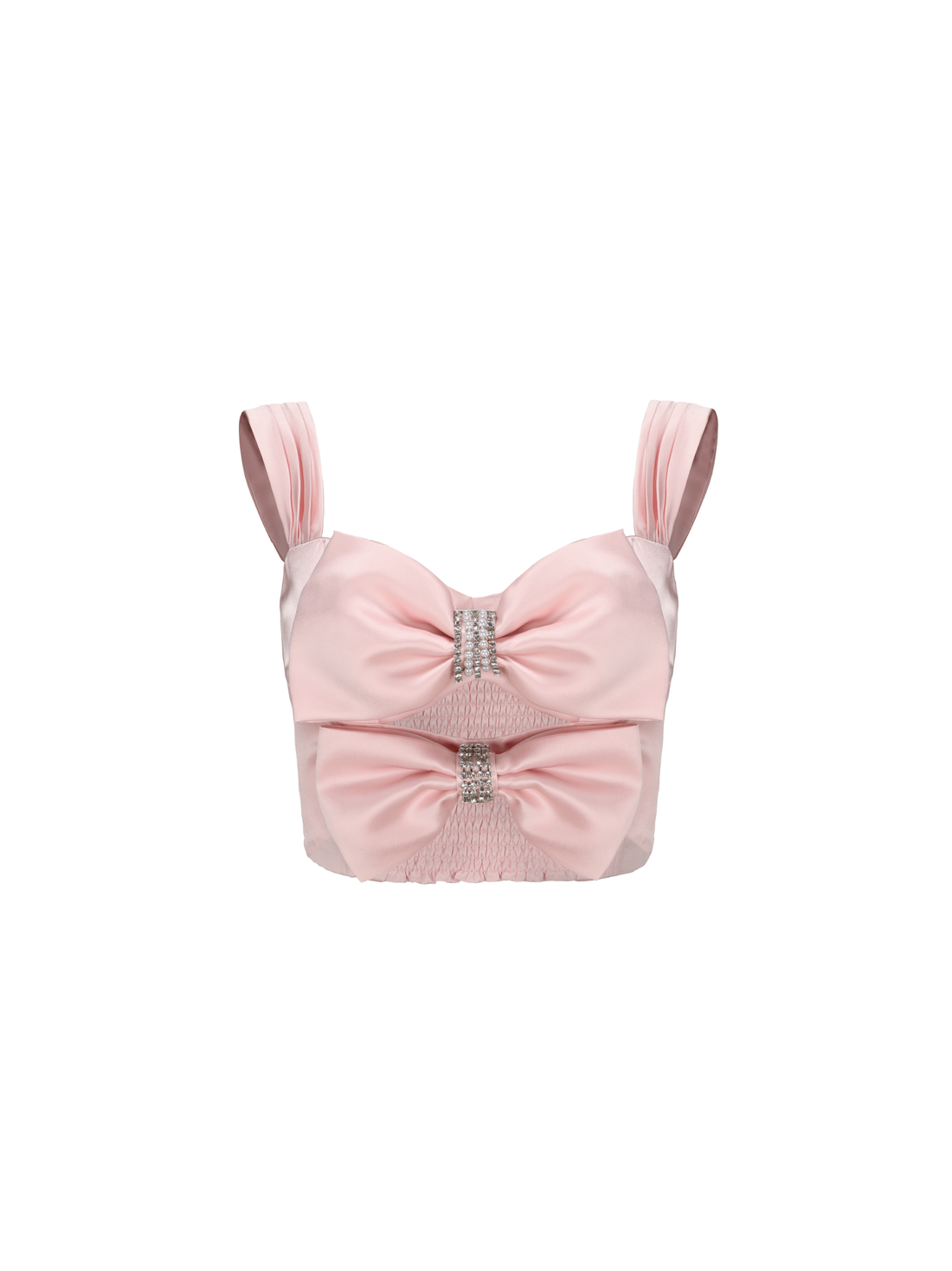 Satin Bow Diamond Detailing Top