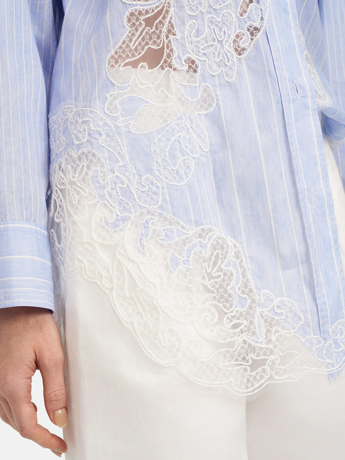 Handmade Lace Embroidered Shirt