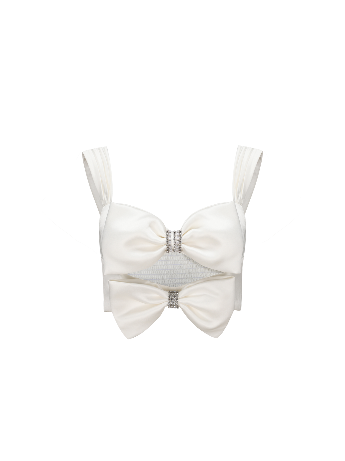 Satin Bow Diamond Detailing Top