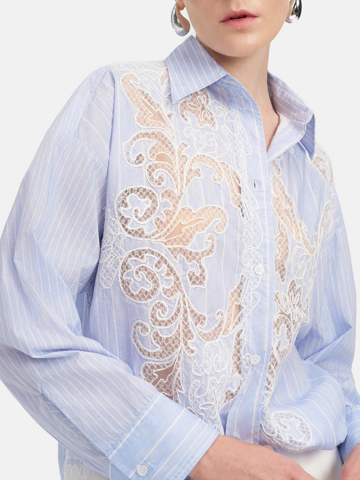 Handmade Lace Embroidered Shirt