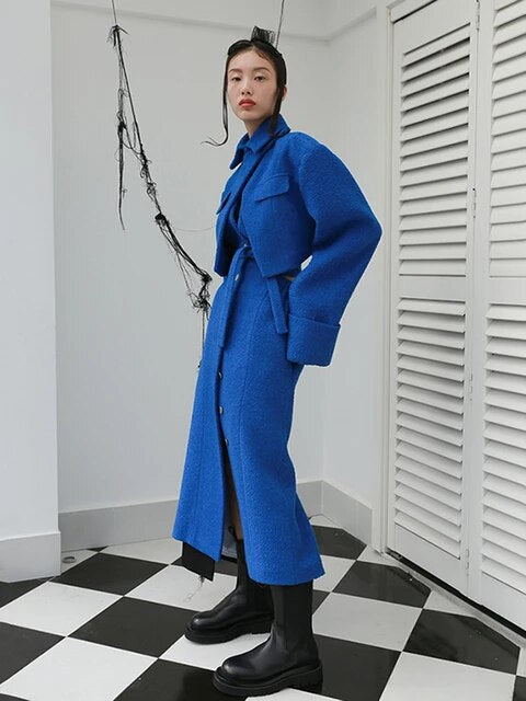 Irina Irregular Woolen Coat