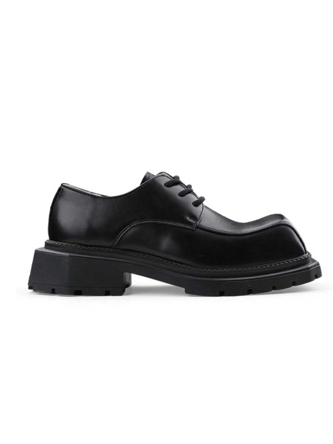 Big Square Head Leather Shoes