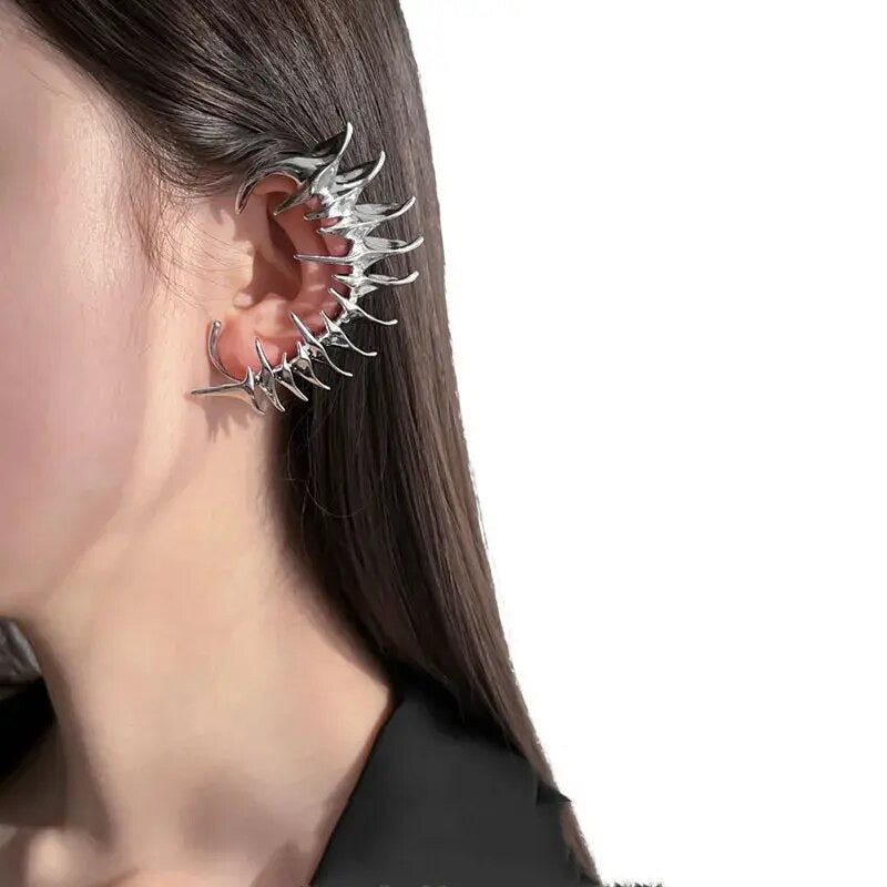 Futuristic Metal Earring Clips